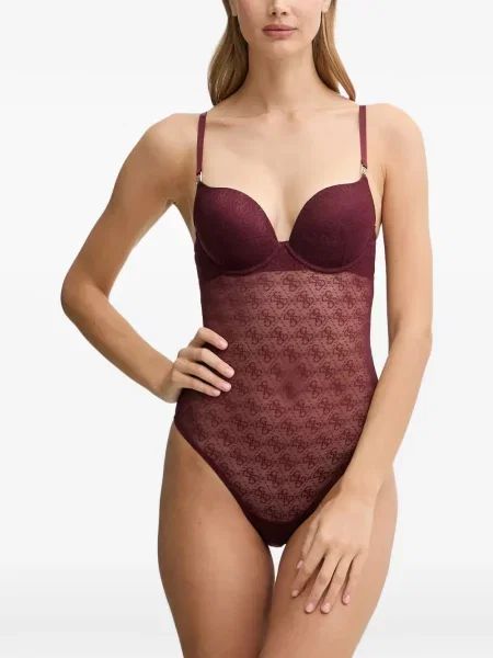 Body Guess din dantelă roșu