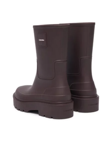 Calvin Klein Gumene čizme Rainboot Rubber Tamno smeđa