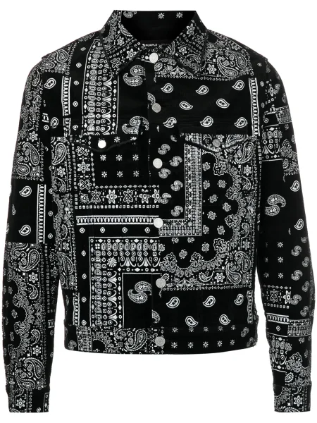 Яке Purple Brand с принт с пейсли десен черно