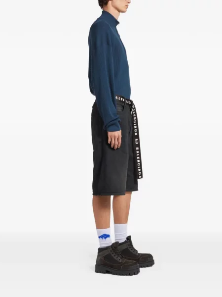 Шорти Balenciaga с автограф черно