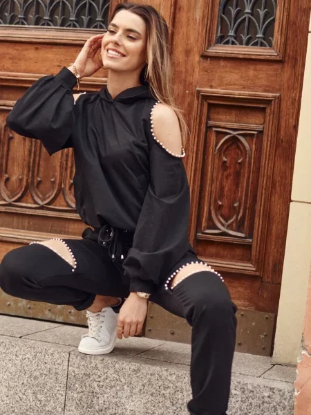 Pantaloni sport Fasardi negru
