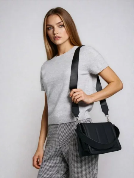 Сумка з двома ремінцями чорний