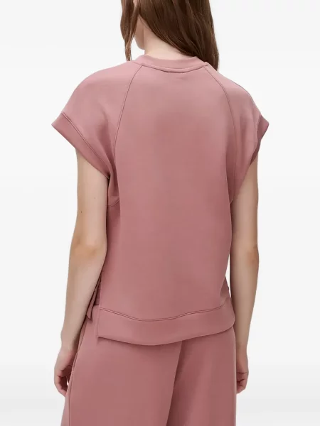 Tricou Benetton cu decolteu rotund roz