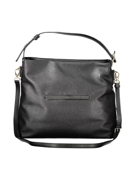 Lniana torebka hobo Valentino czarna