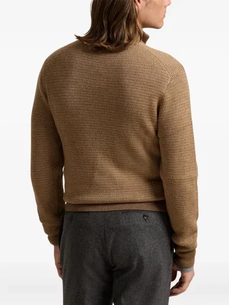 Pulover Polo Ralph Lauren de catifea cord cu glugă cu broderie alb