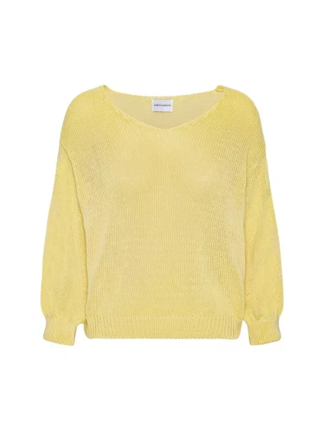 Dzianinowy sweter Americandreams żółty
