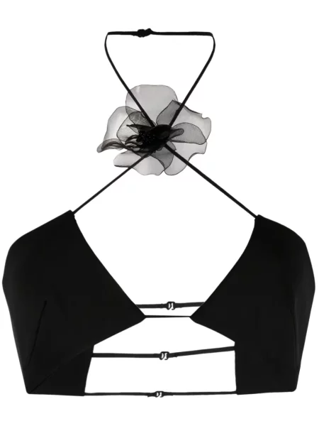 Cropp top Nensi Dojaka cu model floral negru