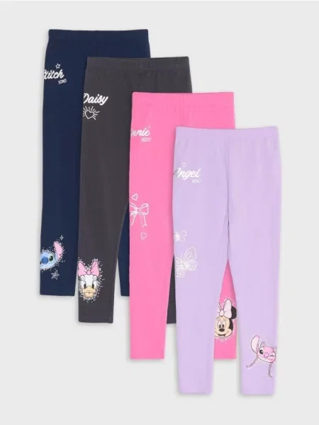 Sinsay legíny s potiskem Disney 4 pack vícebarevná