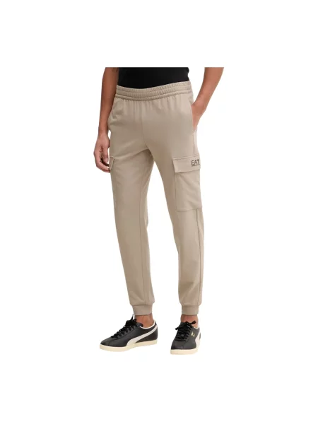 Spodnie cargo Emporio Armani Ea7 brązowe