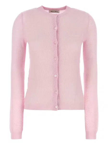 Cardigan Miu Miu tricotate roz