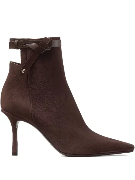 Cizme scurte Jimmy Choo din piele de căprioară maro