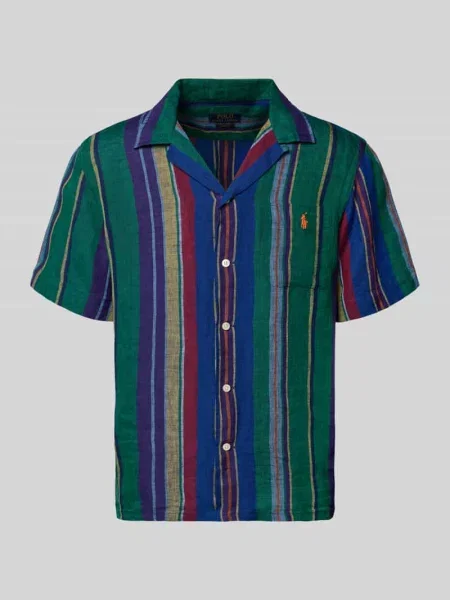 Polo Ralph Lauren YD LINEN koszula lniana zielona