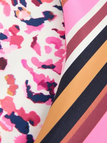 Next Slip costum de baie bleumarin / roz deschis / negru alb