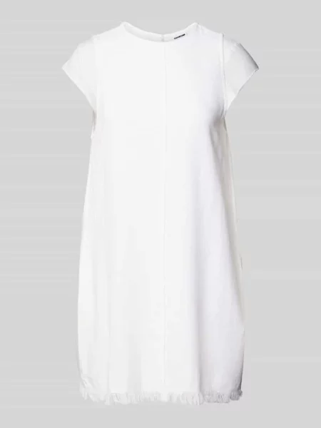 Sukienka mini z frędzlami model ‘LEILANI’ Noisy May biała