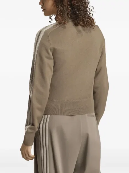 Fleece τρέξιμο πουλόβερ Adidas με κέντημα καφέ