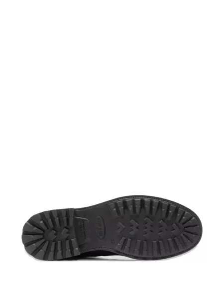 Botine Officine Creative cu șireturi din piele gri