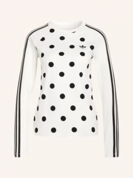 Adidas Originals Koszulka Z Długim Rękawem Polka Dots Slim weiss biała