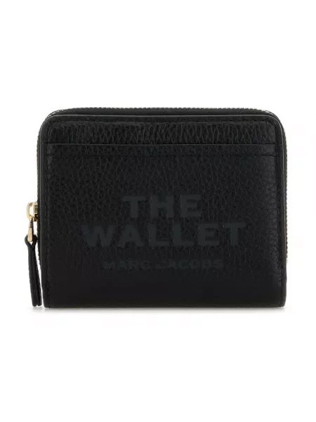 Portfel Marc Jacobs skórzany z magnetycznym zapięciem czarny