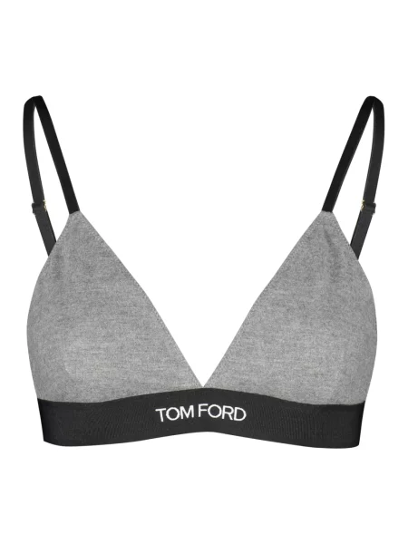 Biustonosz trójkątny Tom Ford z logo szary