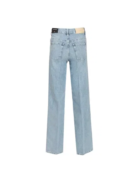 Lniane jeansy 7 For All Mankind niebieskie
