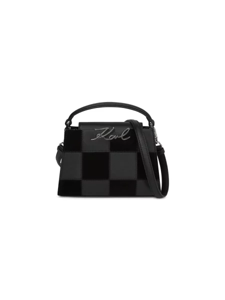 Karl Lagerfeld Geantă de umăr / argintiu negru