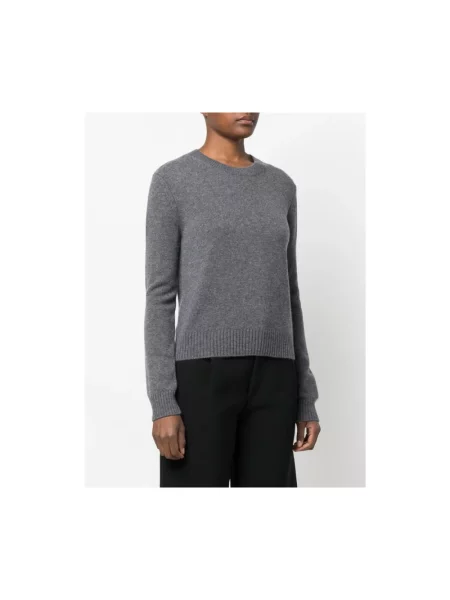 Sweter Lisa Yang z okrągłym dekoltem szary