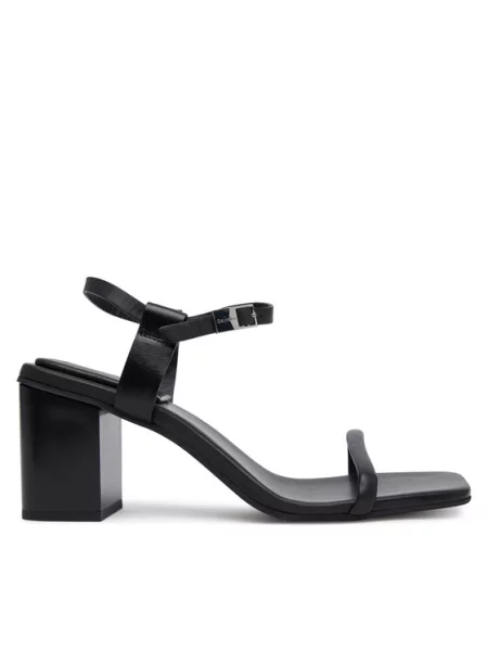 Calvin Klein Sandale Block Heel Sandal 75 Lth crna
