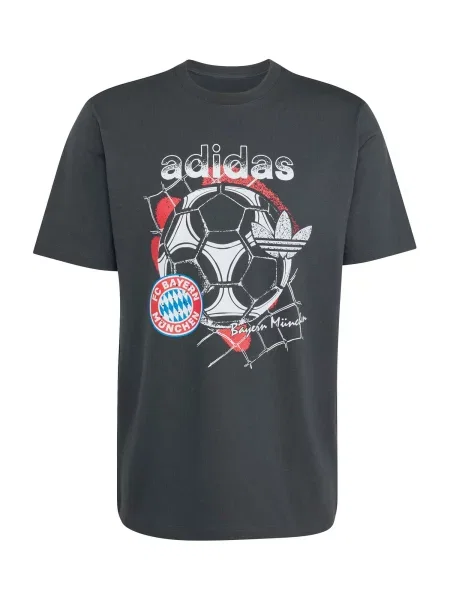 ADIDAS ORIGINALS Tricou funcțional FCB albastru / gri grafit / roșu alb