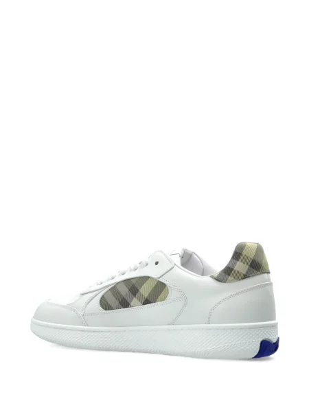 Sneakerși Burberry în carouri alb