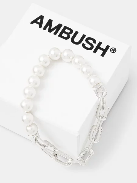 Браслет Ambush с жемчугом серебряный