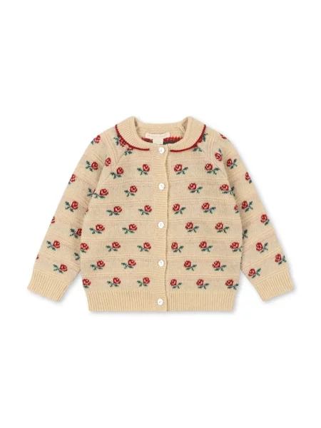 Konges Sløjd kardigan dětský s vlnou BELOU COLLAR CARDIGAN béžový