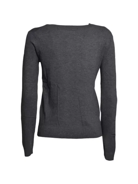 Lung pulover Weekend Max Mara cu decolteu rotund gri