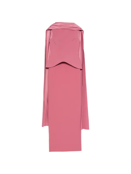 Rochie maxi Solace London drapată roz