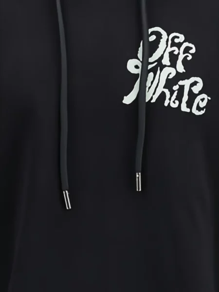 Dugo majica s kapuljačom Off-white s autogramom bijela