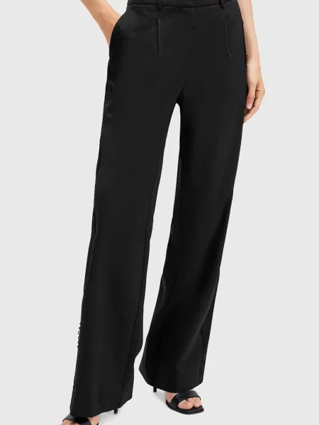Широкие брюки Allsaints черные