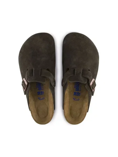 Klapki Birkenstock skórzane brązowe