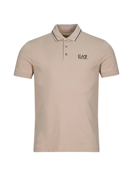 Polo majica Emporio Armani Ea7 s kratkimi rokavi bež