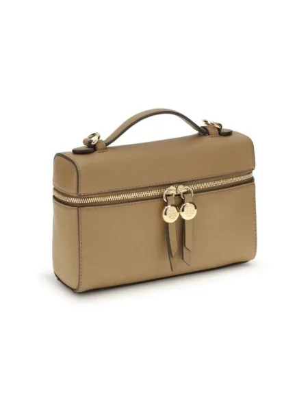 Torebka Tory Burch skórzana beżowa