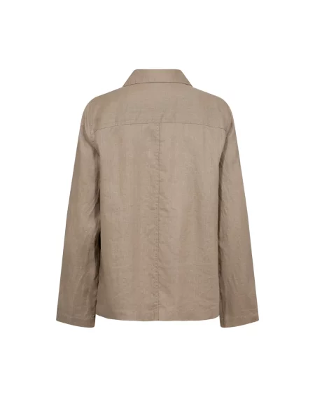 Lniana kurtka Part Two beżowa