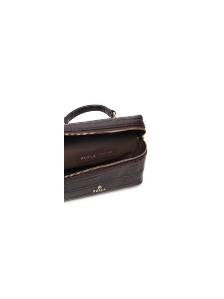 Kabelka Furla Camelia Micro Tmavo hnedá
