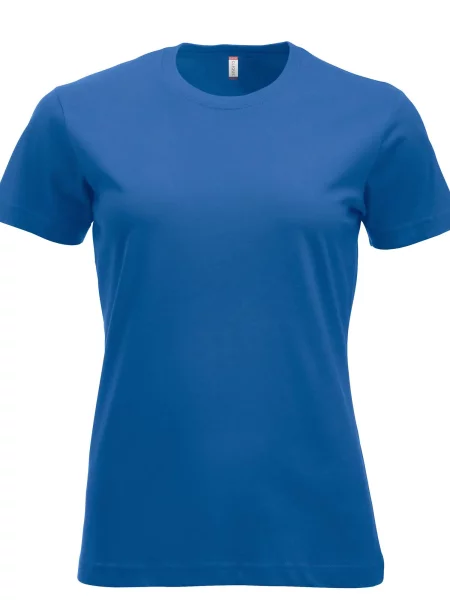 Clique New Classic-T – T-shirt z ringspun bawełny nowoczesny krój – niebieska