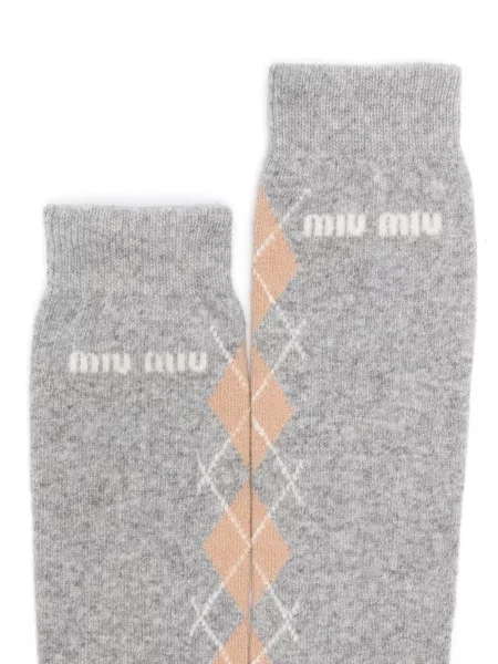 Kojines Miu Miu pilka
