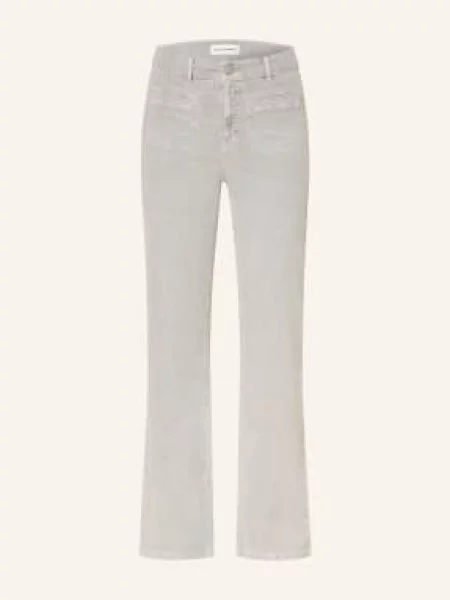 Opus Pants Manšestrové Kalhoty Melly Fresh hazy fog melange