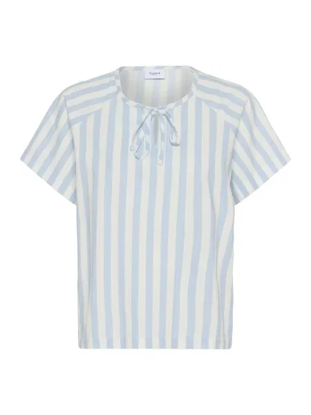 SAINT TROPEZ Halenka Zalinda krémová / světlemodrá
