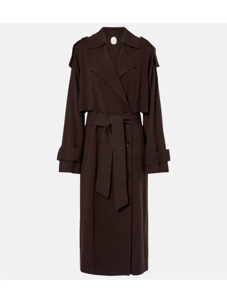 Trenci Jardin Des Orangers de lână maro