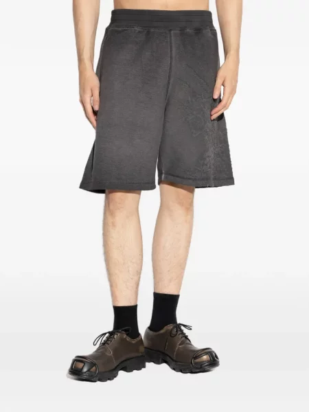 Pantaloni scurți Diesel zdrențuiți gri