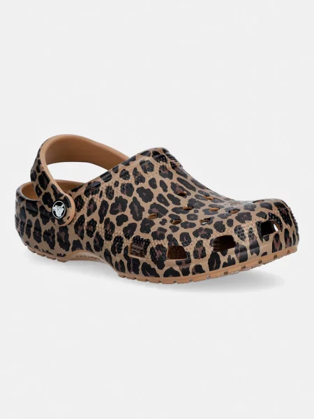 Pantofle Crocs Classic Animal Clog hnědé