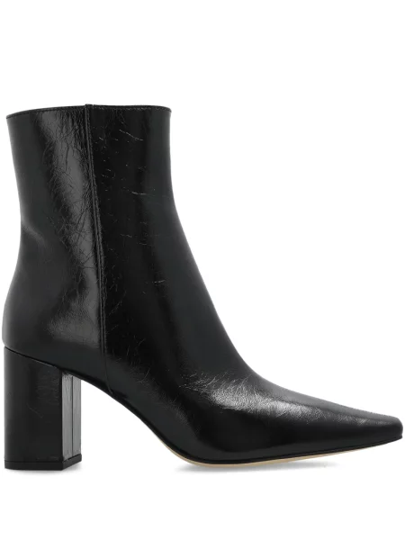 Kožené malé kotníkové boty Michael Michael Kors hnědé