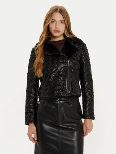 Marciano Guess Яке от имитация на кожа Camille черен