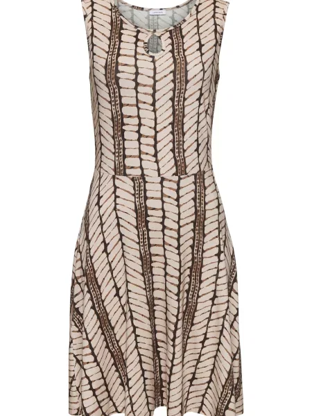 LASCANA Rochie de vară bej / maro negru